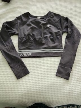 Ryderwear Gray Seamless Long Sleeve Crop